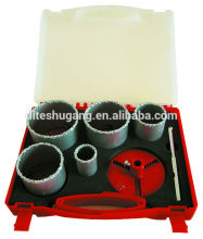 Carbide coated hole saw in sets