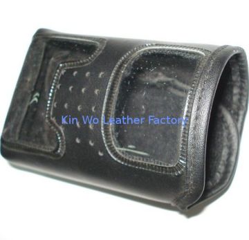 Black Leather Walkie Talkie Holster Customized For Premiums Oed