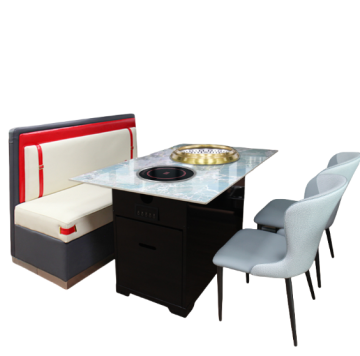 Commercial metal smokeless barbecue table