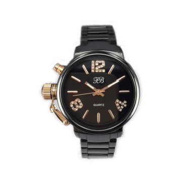 Black Plated Ceramic Lady Watch Fashion Wrist Watch For Women