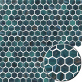 Green Glass Mosaic Splash Back Art Hexagon Craft