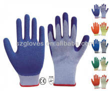 pure cotton liner double latex palm coated gloves