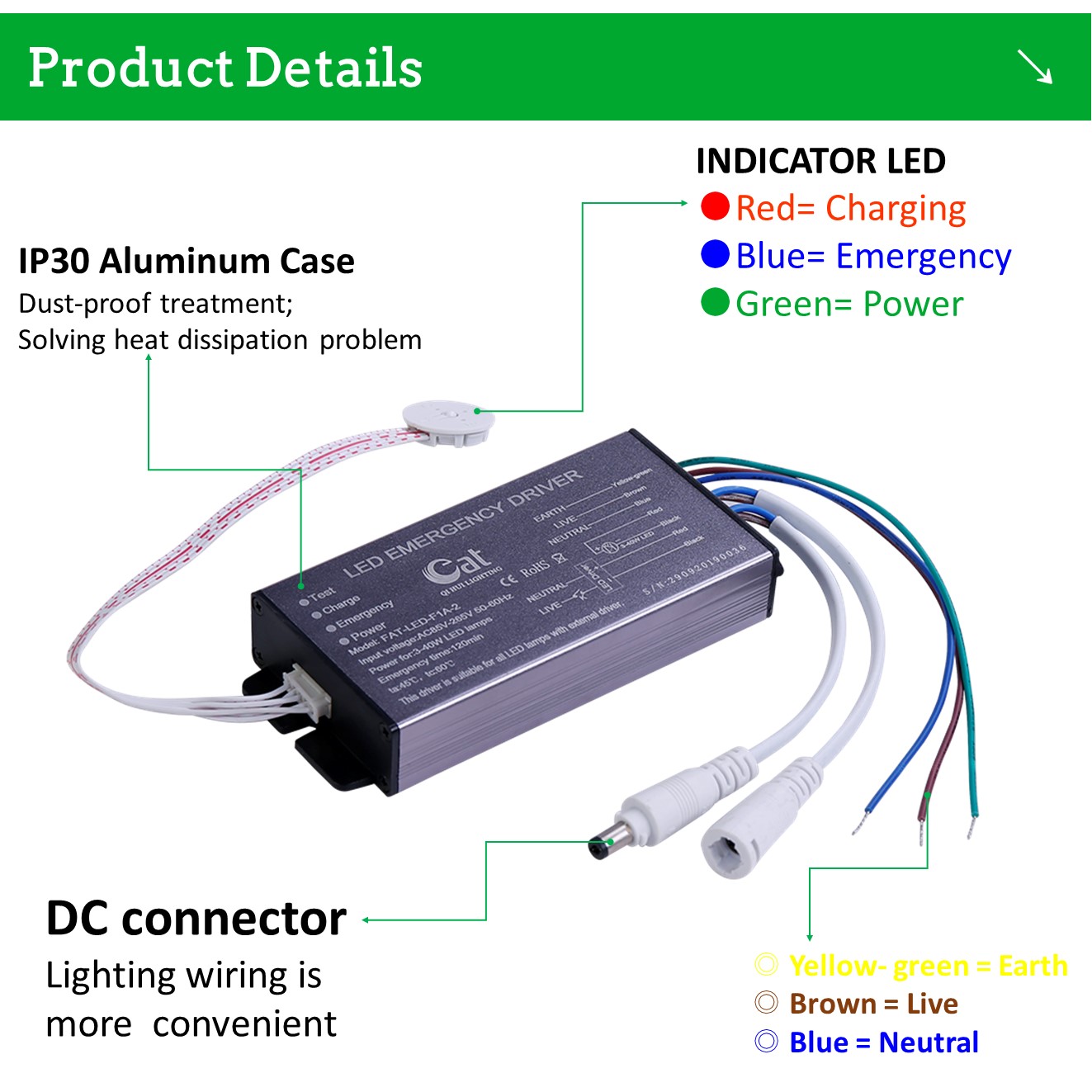 led emergency pack