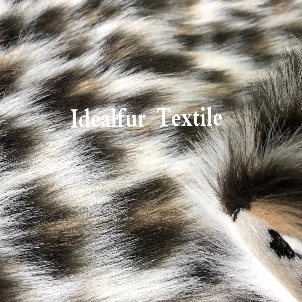 Jacquard Leopard Print Animal Imitation Faux Fur