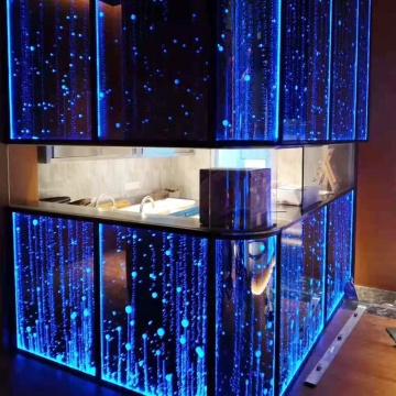 Customized Laser Carved Tempered Glass Staircase Guardrail Art