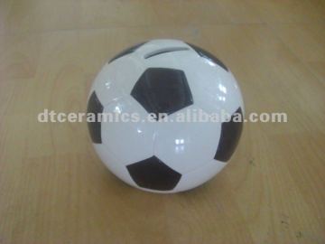 ceramic football money bank