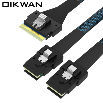 Slim SAS SFF-8654 8i to Mini SAS 2SFF-8087 SAS to SAS Server Cable