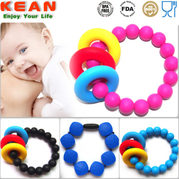 DIY Silicone jewellery and teething beads Silicone baby-chewing silicone bracelet teething