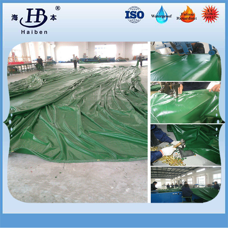 High quality pvc truck tarp with metal rings