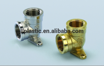 casting brass fittings brass female elbow with seat/base/plate