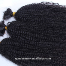 Brazilian Virgin Kinky Yaki Curly Black Hair Bulk For Black Women