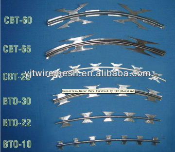 electro galvanized razor barbed wire