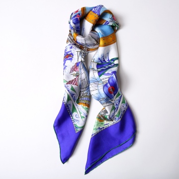 Custom Designer Twill Silk Scarf 90x90cm