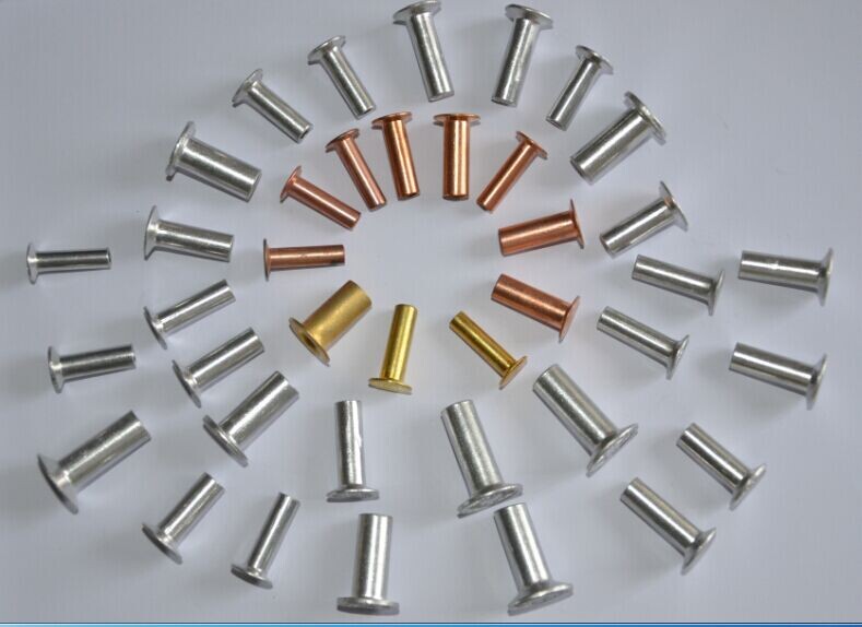 Double head rivet for machinery