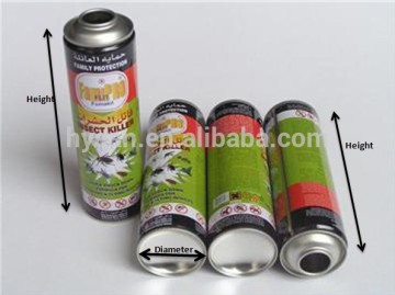 Tinplate Insecticide Aerosol Can Spray Bottle