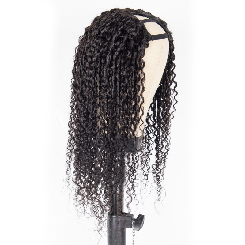 Wholesale 10 180 250 Density 100% Human Hair Brazilian Hair Upart Wigs for Black Woman,Pixie Cut Wig Natural Color