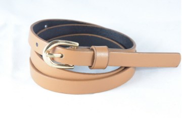 1cm thin width of lady Fashion PU garments belt