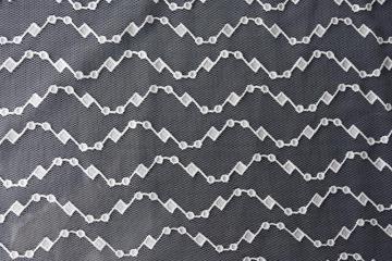 Nylon Polyester Wave Pattern Lace Fabric