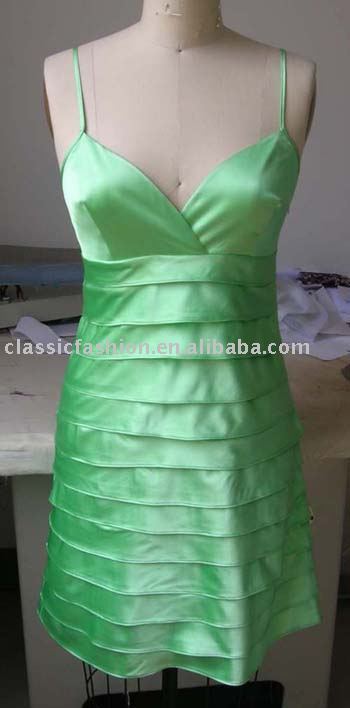 Evening dress female's party dress Silk satin dress