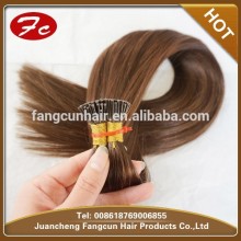 Chocolate brown remy Indian stick keratin I tips human hair extensions wholesale accept Paypal