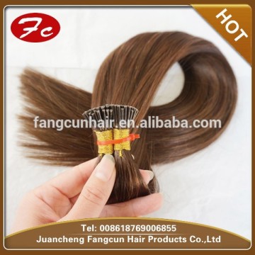 Chocolate brown remy Indian stick keratin I tips human hair extensions wholesale accept Paypal