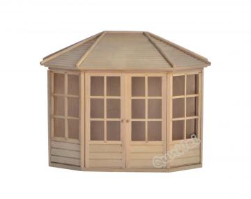 Dollhouse barewood wooden gazebo kit
