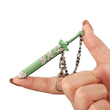 Hyrule Fantasy Zelda Zora Sword Metal Pendant Keychain - Anime Game Merchandise