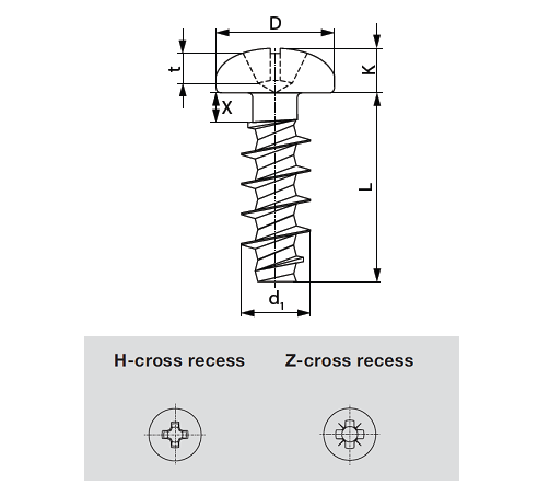 WN1412 Thread Forming Screw for Plastics