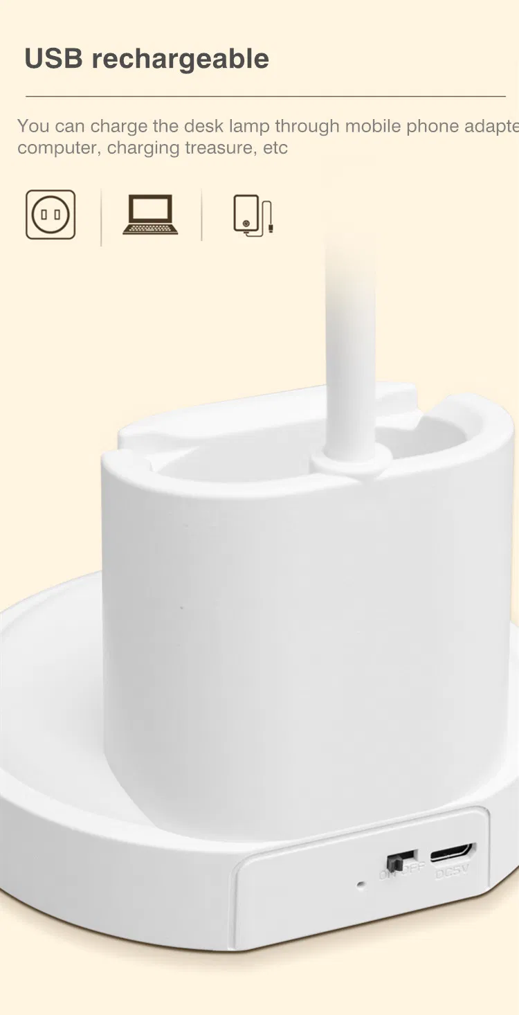 Stylish 360 Degree Nordic USB Table Lamp with Phone Holder