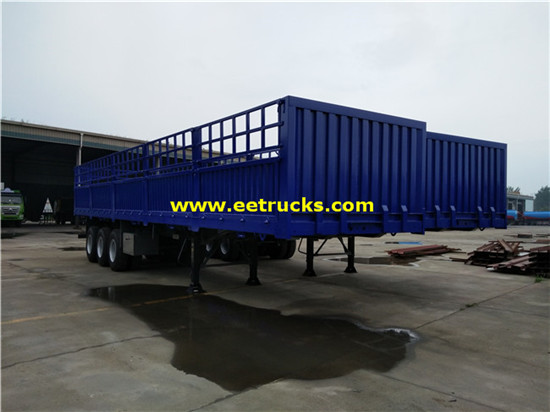 3 Axle 30ton Box Cargo نصف مقطورة