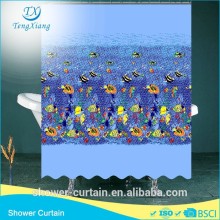 Polyester Material Lovely World Printed Shower Curtains