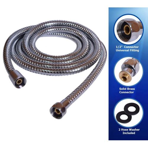 black baking finish stainless steel double lock Shower Hose, ACS CE APPROVAL