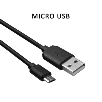 Kabel Data USB Hitam 1m untuk ponsel ponsel