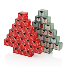 New design cardboard advent calendar Christmas tree shape