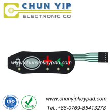 4 LEDs polydome membrane switch panels with 3M adhesive