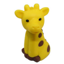 TPR 3D Giraffe animal shaped eraser for children