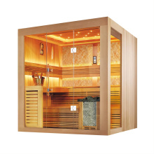 Luxury traditional indoor sauna room