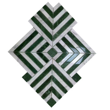 Retro Classic Indian Green Marble Mosaic Tiles