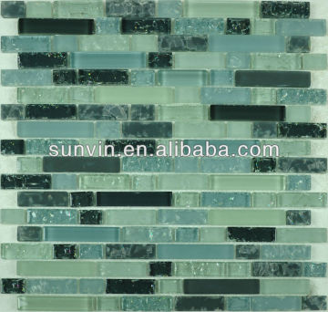 Washing basin wall decorative ice crackle glass mosaic tile