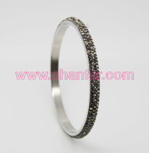 Delicate Thin Crytal Stainless Steel Bangle Bracelet Hot Sale
