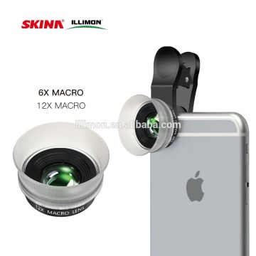 ILLIMON HD professional 12x 24X 6Xmacro lens 25MM with universal cilp for smartphone
