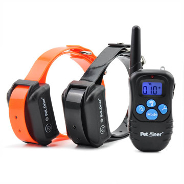 Petrainer PET998DBB-2 300M Back-light Vibration Collars For Dogs To Stop Barking For 2 Dogs