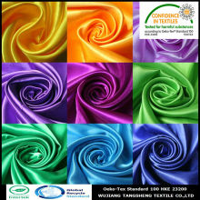 100% Recycled PET polyester satin weave matt stretch satin fabric for formal dress