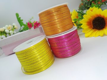 Satin Gold Ribbon for Decoration