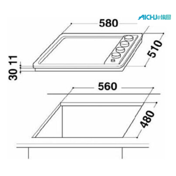 Piano cottura 4 fuochi Whirlpool