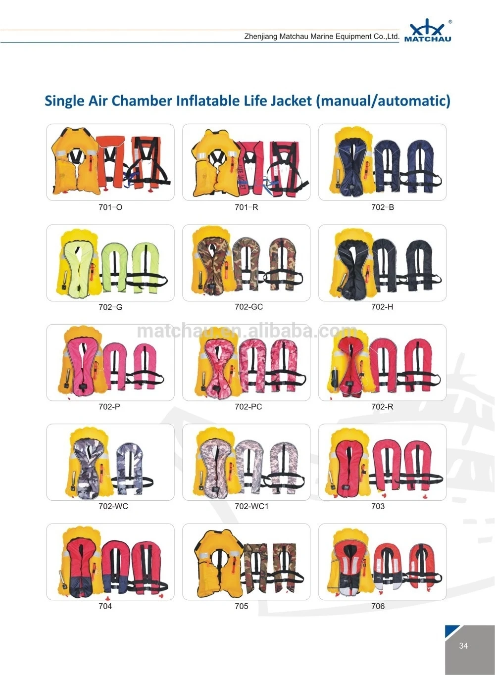 Auto Inflated 100n Single Air Chamber Life Jacket