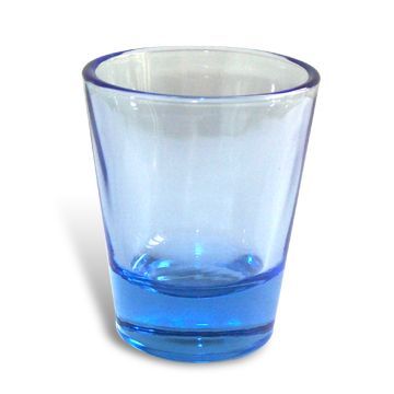 Shot Glass, Made of Blue Glass Material, with 50mL Capacity