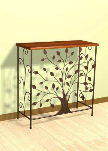 Metal and Wood Tree Console table - Tree Design