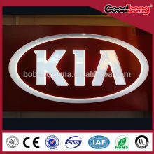 3D oval shape illuminated embossed car shows signages
