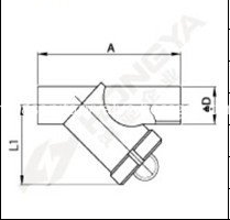 sanitary Y-type welded filter